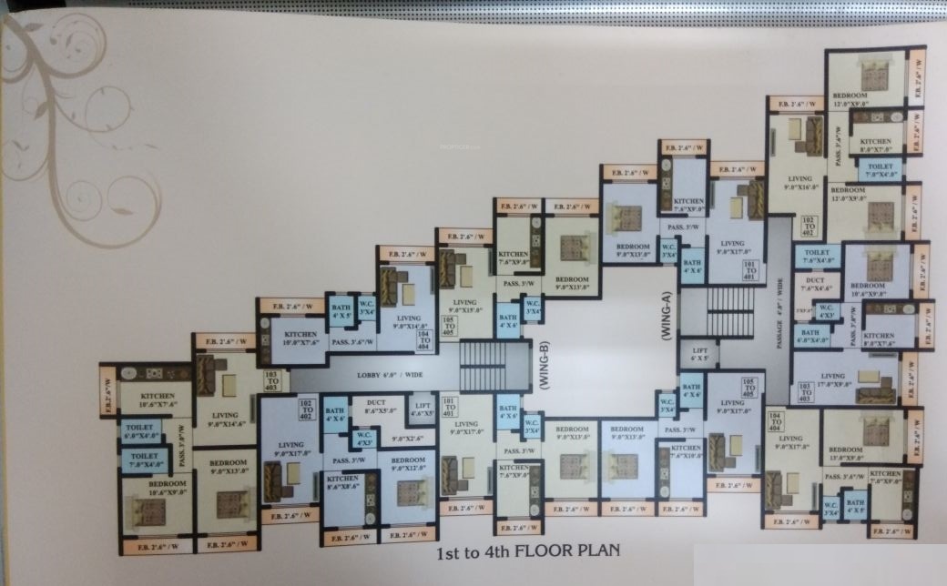  residency Shree Residency Wing D Cluster Plan