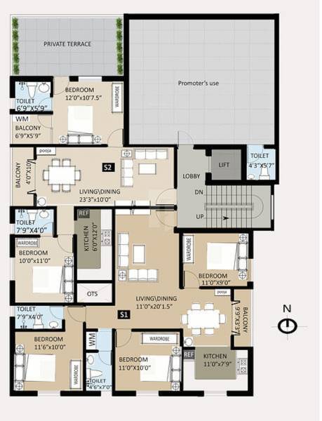  srishti Srishti Cluster Plan For 2nd Floor