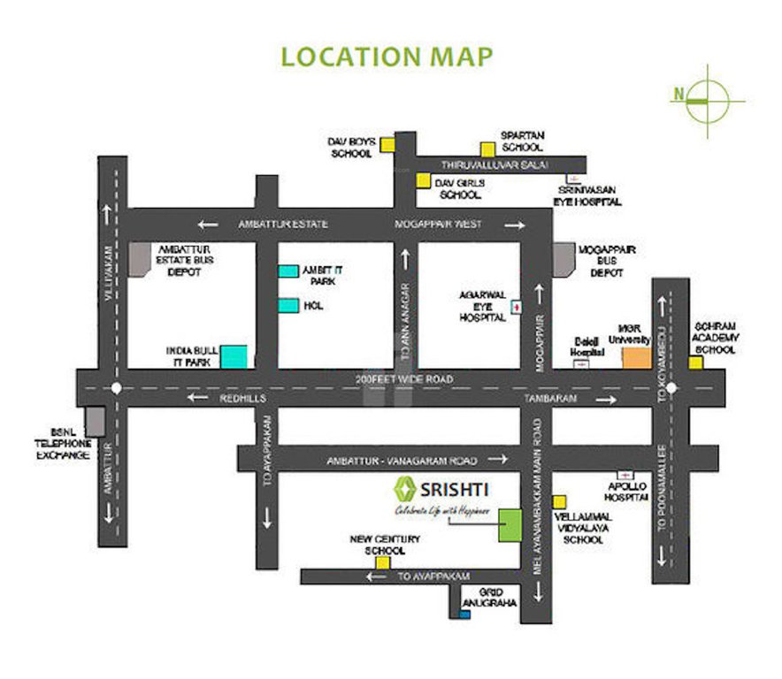  srishti Location Plan