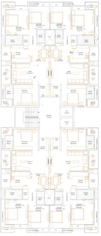  chitrax silver a Chitrax Silver A Cluster Plan from ground to 7th Floor