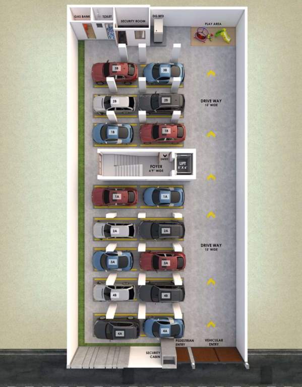  mahalakshmi nilayam Mahalakshmi Nilayam Cluster Plan For Ground Floor