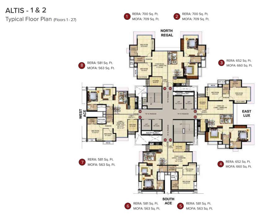  nexzone Altis 1 And 2 Cluster Plan for Typical Floor