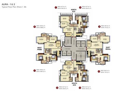  nexzone Aura 1 And 2 Cluster Plan for Typical Floor