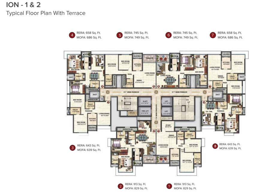  nexzone ION 1 And  2 Cluster Plan for Typical Floor