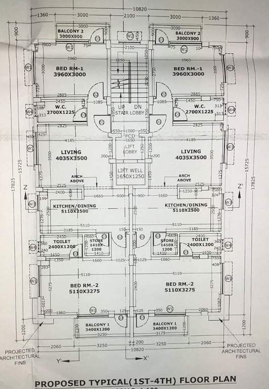  purbangan cooperative housing society Purbangan Cooperative Housing Society Cluster Plan from 1st to 4th Floor