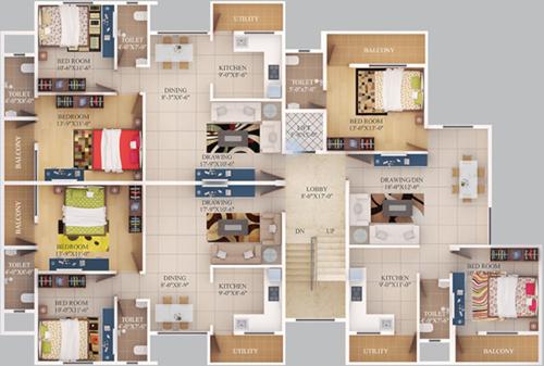  the-orion The Orion Cluster Plan from 1st to 4th Floor