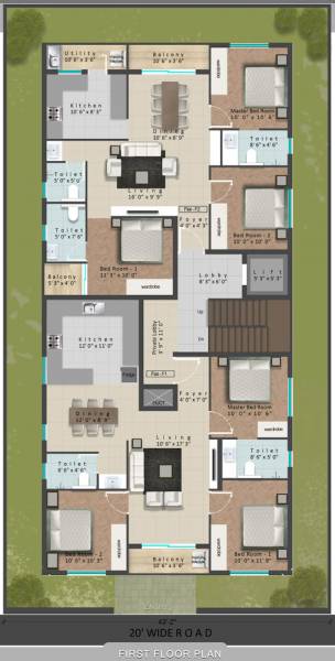  poompunal-flats Poompunal Flats Cluster Plan For 1st Floor