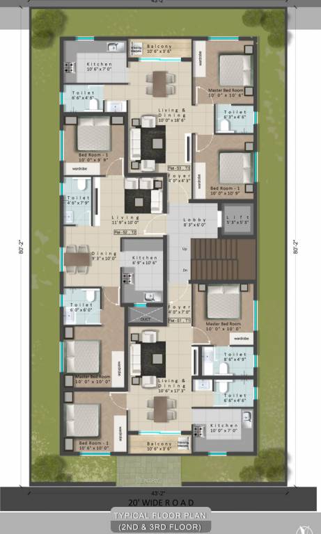  poompunal flats Poompunal Flats Cluster Plan From 2nd To 3rd Floor