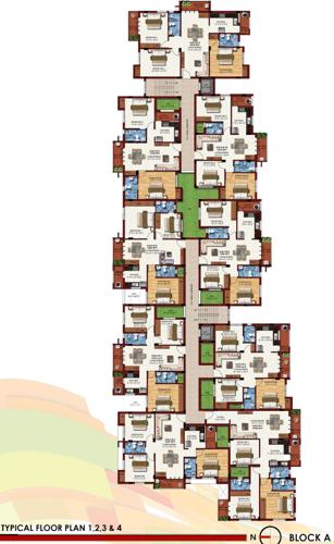  apoorvam KCee Apoorvam Cluster Plan from 1st to 4th Floor