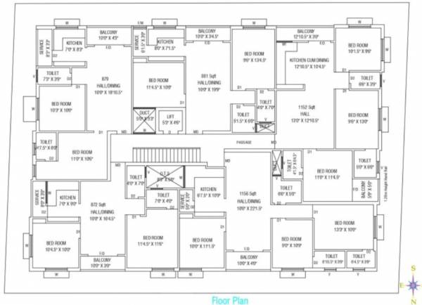  yogesh-ii Yogesh II Cluster Plan from 1st to 3rd Floor