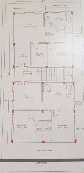  elite Sharanyas Elite Cluster Plan from 1st to 3rd Floor