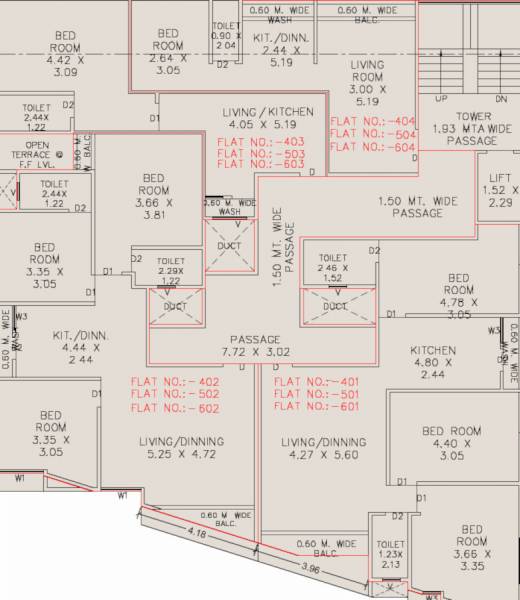  shaaranya Shaaranya Cluster Plan from 4th to 6th Floor