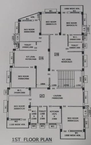  makhami-apartment Makhami Apartment Cluster Plan For 1st Floor