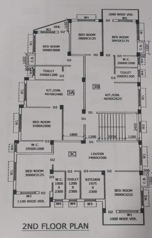  makhami apartment Makhami Apartment Cluster Plan For 2nd Floor