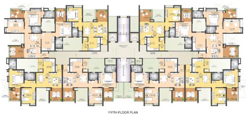 Building B Cluster Plan For 5th Floor hirashree-lake-city-apartment-phase-iii Building B Cluster Plan For 5th Floor