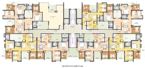 Building B Cluster Plan For 7th Floor hirashree-lake-city-apartment-phase-iii Building B Cluster Plan For 7th Floor