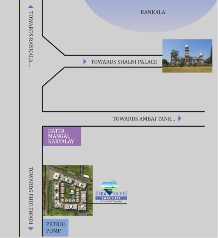 hirashree lake city apartment phase iii Location Plan