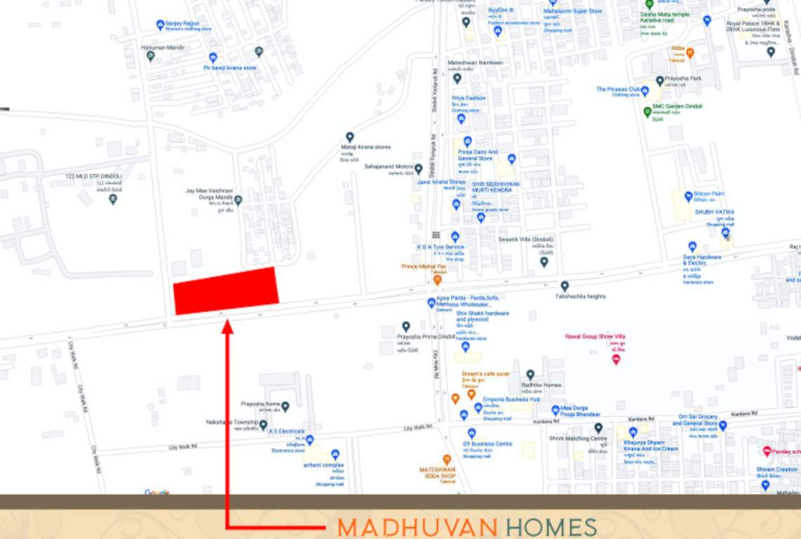 madhuvan homes Location Plan