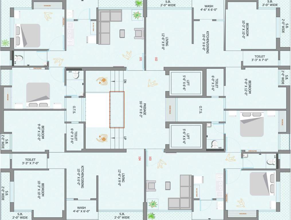  shyama one Shyama One Cluster Plan from 1st to 7th Floor