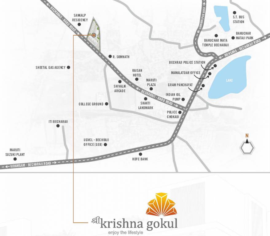  shree krishna gokul Location Plan