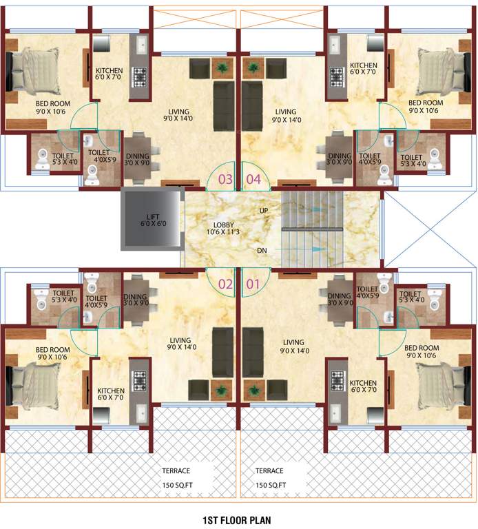  kalpavruksha valley Kalpavruksha Valley Cluster Plan for 1st Floor