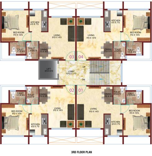  kalpavruksha-valley Kalpavruksha Valley Cluster Plan for 3rd Floor