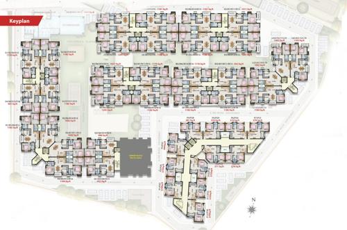  in-town J, K, L, M, N, P, Q, R, S Cluster Plan from 1st to 4th Floor
