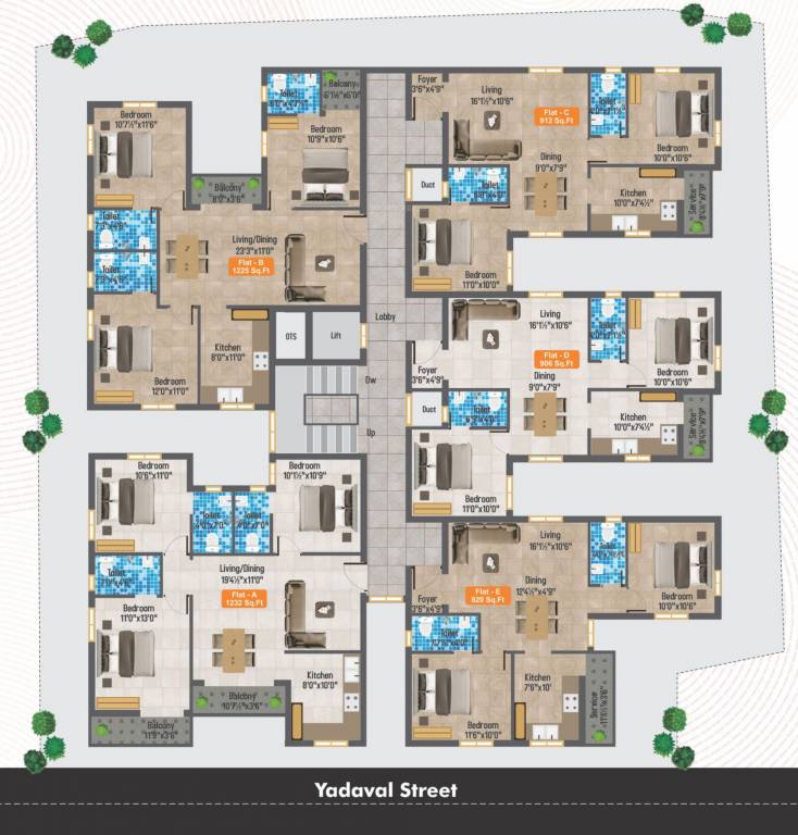  elegant castle Elegant Castle Cluster Plan from 1st to 3rd Floor