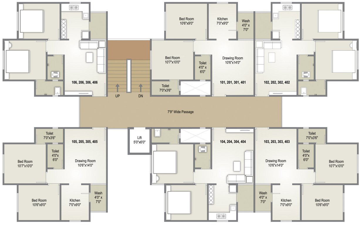  nilkanth residency C Cluster Plan