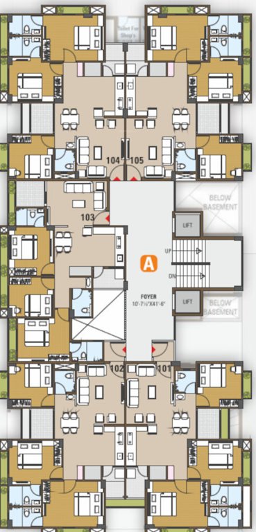  panchamrut A Cluster Plan from 1st to 8th Floor