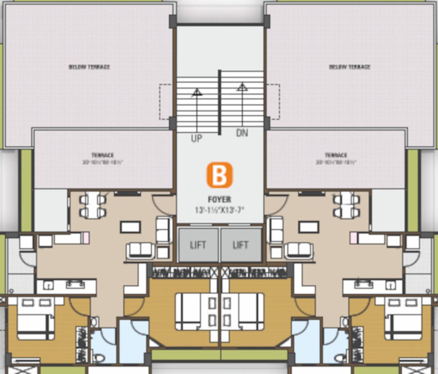  panchamrut B Cluster Plan for 10th Floor