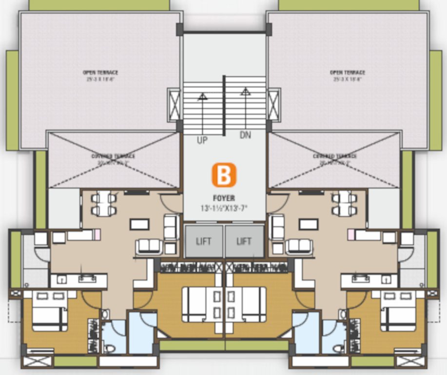  panchamrut B Cluster Plan for 9th Floor