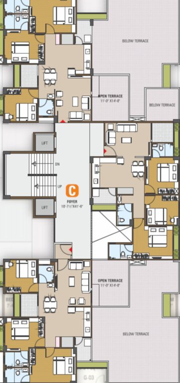  panchamrut C Cluster Plan for 10th Floor