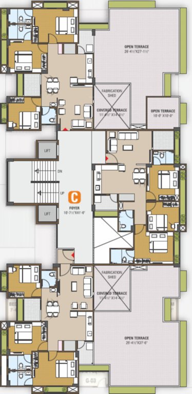  panchamrut C Cluster Plan for 9th Floor