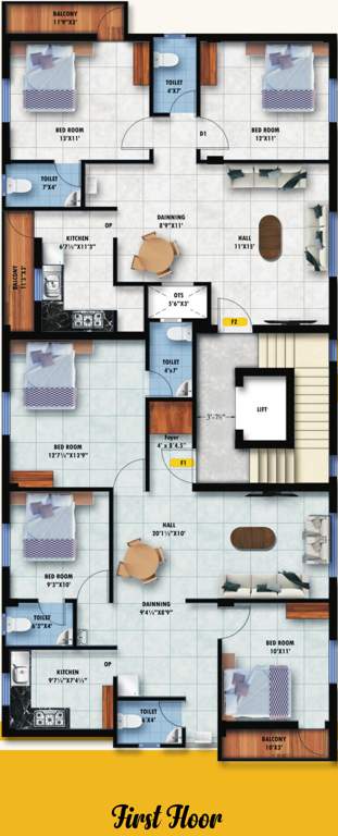  venkateswara Venkateswara Cluster Plan for 1st Floor