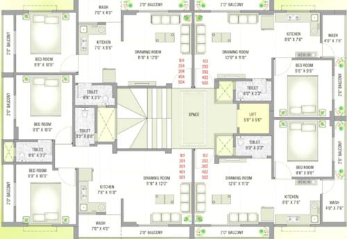  oum-residency Oum Residency Cluster Plan from 1st to 5th Floor