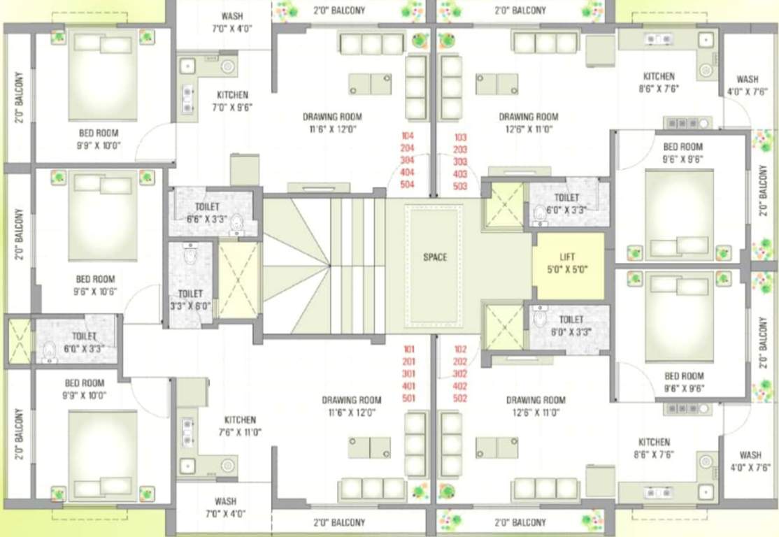  oum residency Oum Residency Cluster Plan from 1st to 5th Floor