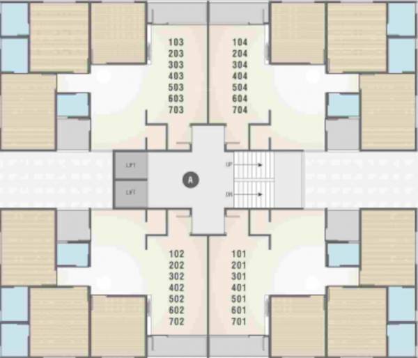  saral-heights A Cluster Plan from 1st to 7th Floor