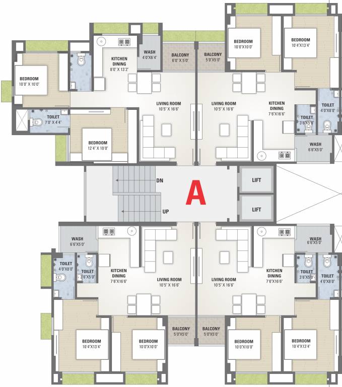 al hayat A Cluster Plan from 1st to 7th Floor