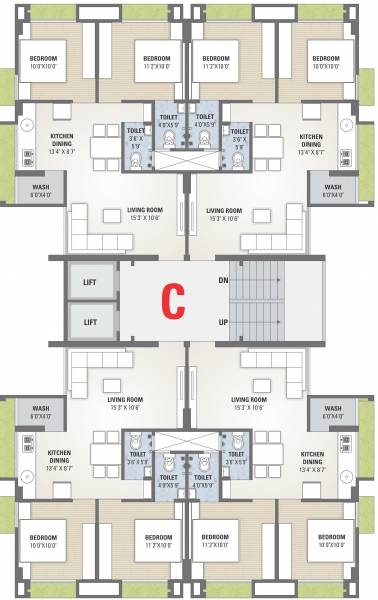 C Cluster Plan from 1st to 7th Floor al-hayat C Cluster Plan from 1st to 7th Floor