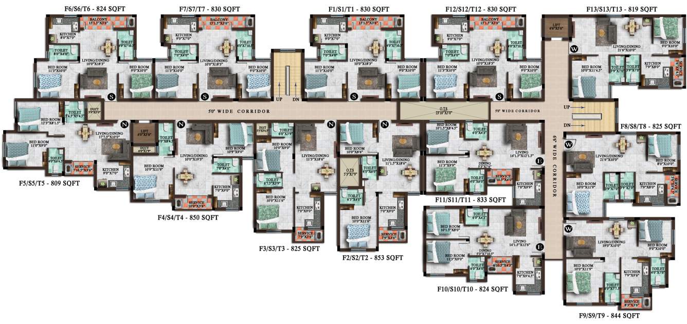  montana Montana Cluster Plan from 1st to 3rd Floor
