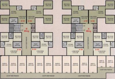 Wing A,B Cluster Plan For 1st Floor shikhar Wing A,B Cluster Plan For 1st Floor