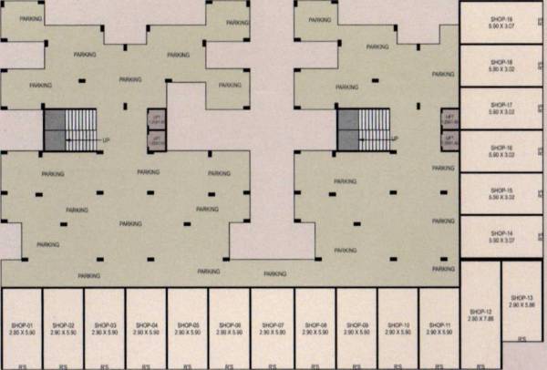 Wing A ,B Cluster Plan For Ground Floor shikhar Wing A ,B Cluster Plan For Ground Floor