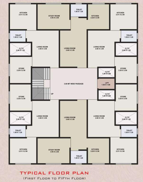 madhav anand residency Madhav Anand Residency Cluster Plan From 1st To 5th Floor