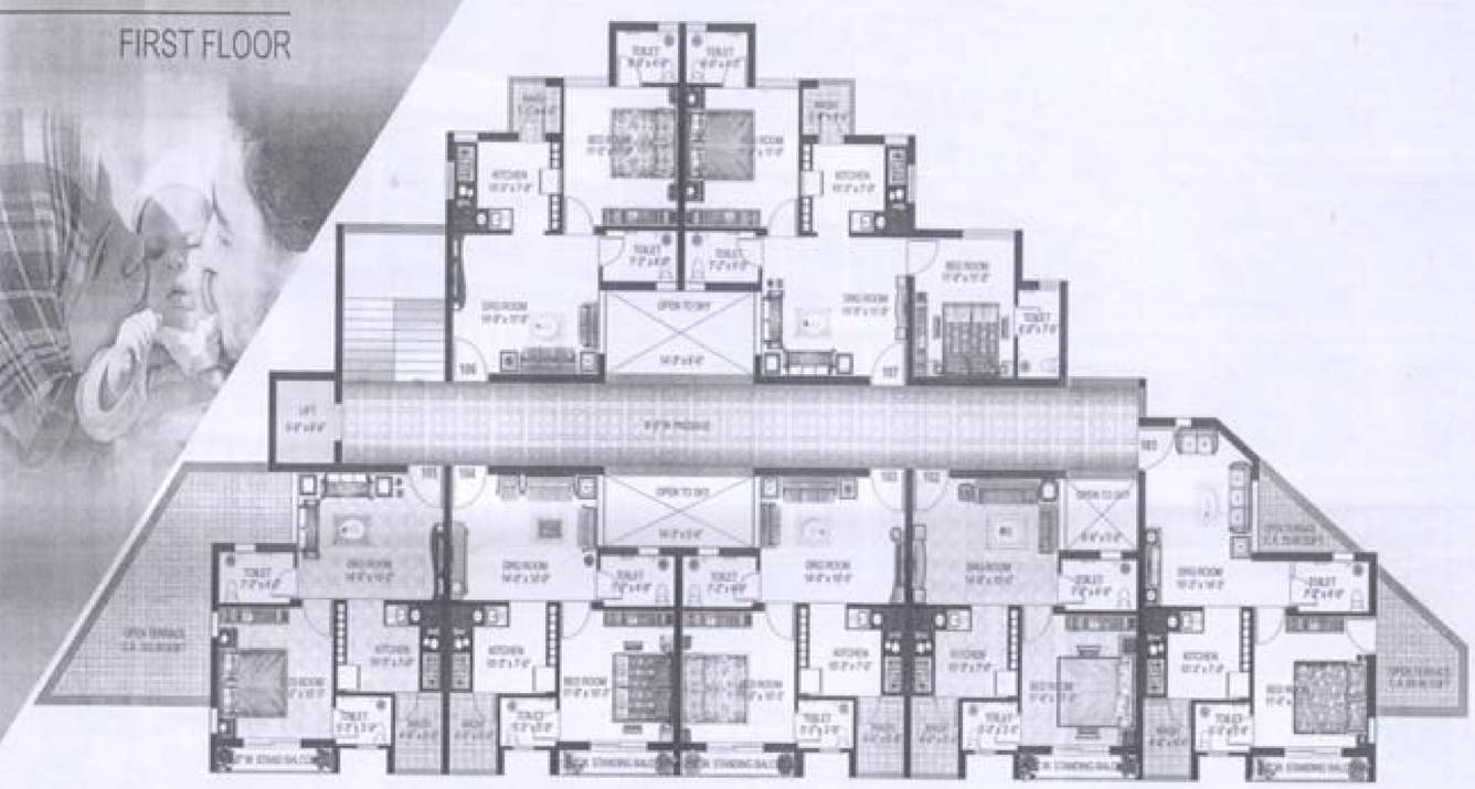 taiba residency Taiba Residency Cluster Plan for 1st Floor