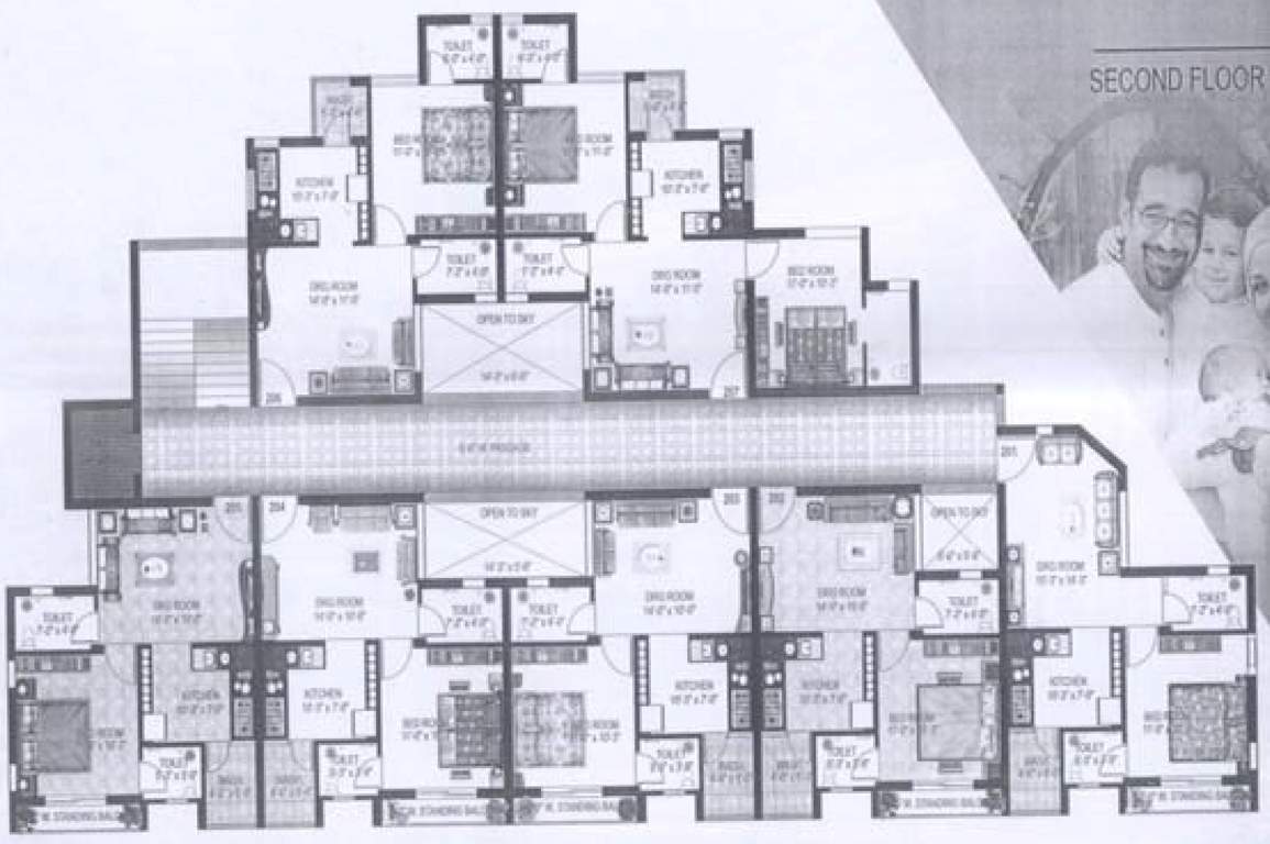 taiba residency Taiba Residency Cluster Plan for 2nd Floor