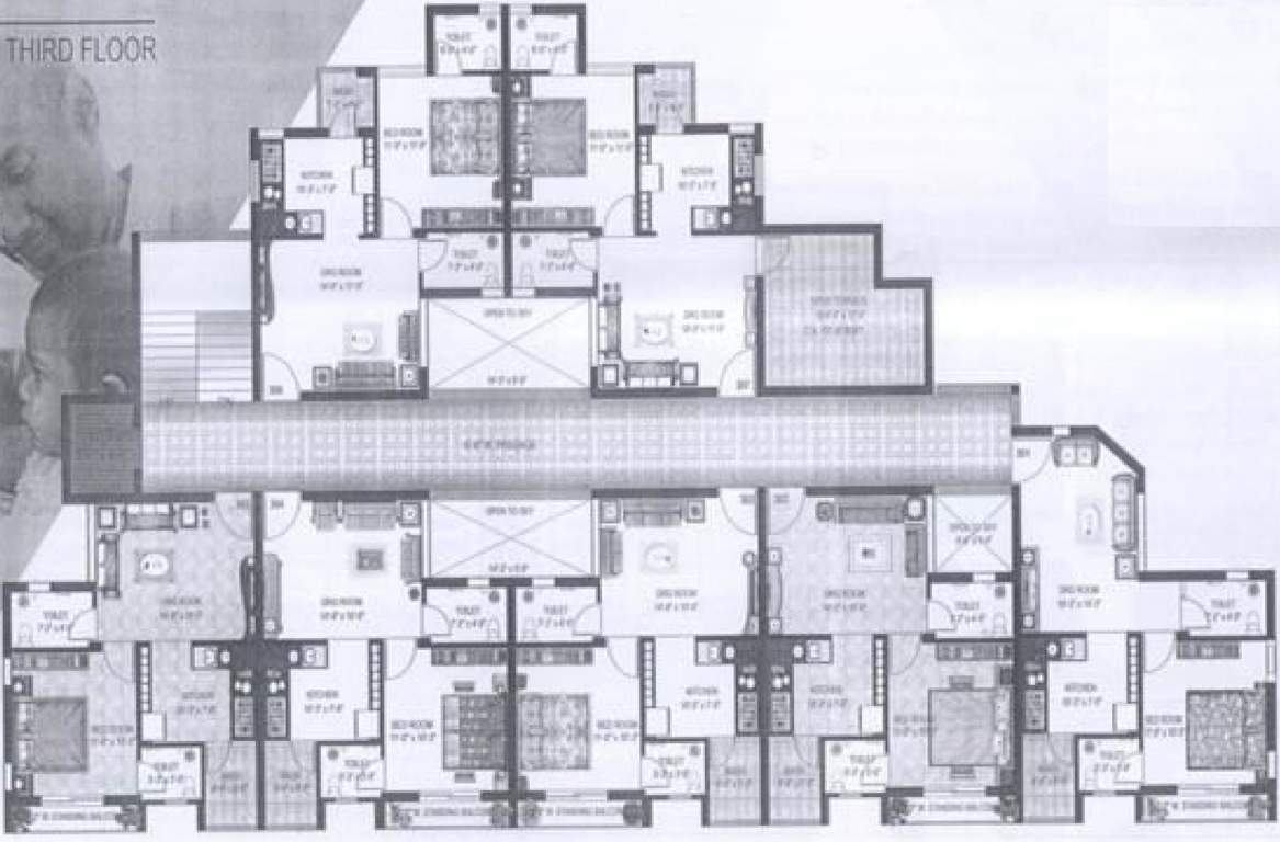 taiba residency Taiba Residency Cluster Plan for 3rd Floor