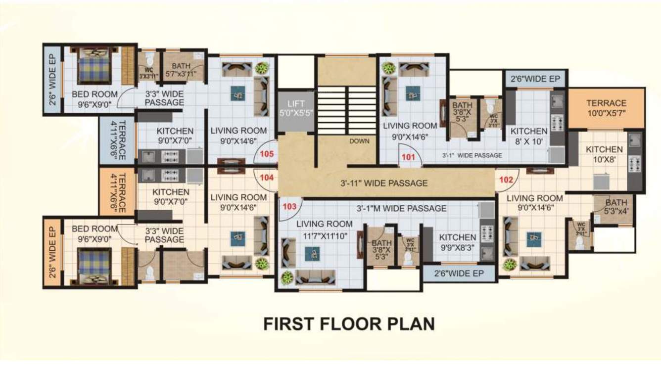  vidhi prem Vidhi Prem Cluster Plan for 1st Floor
