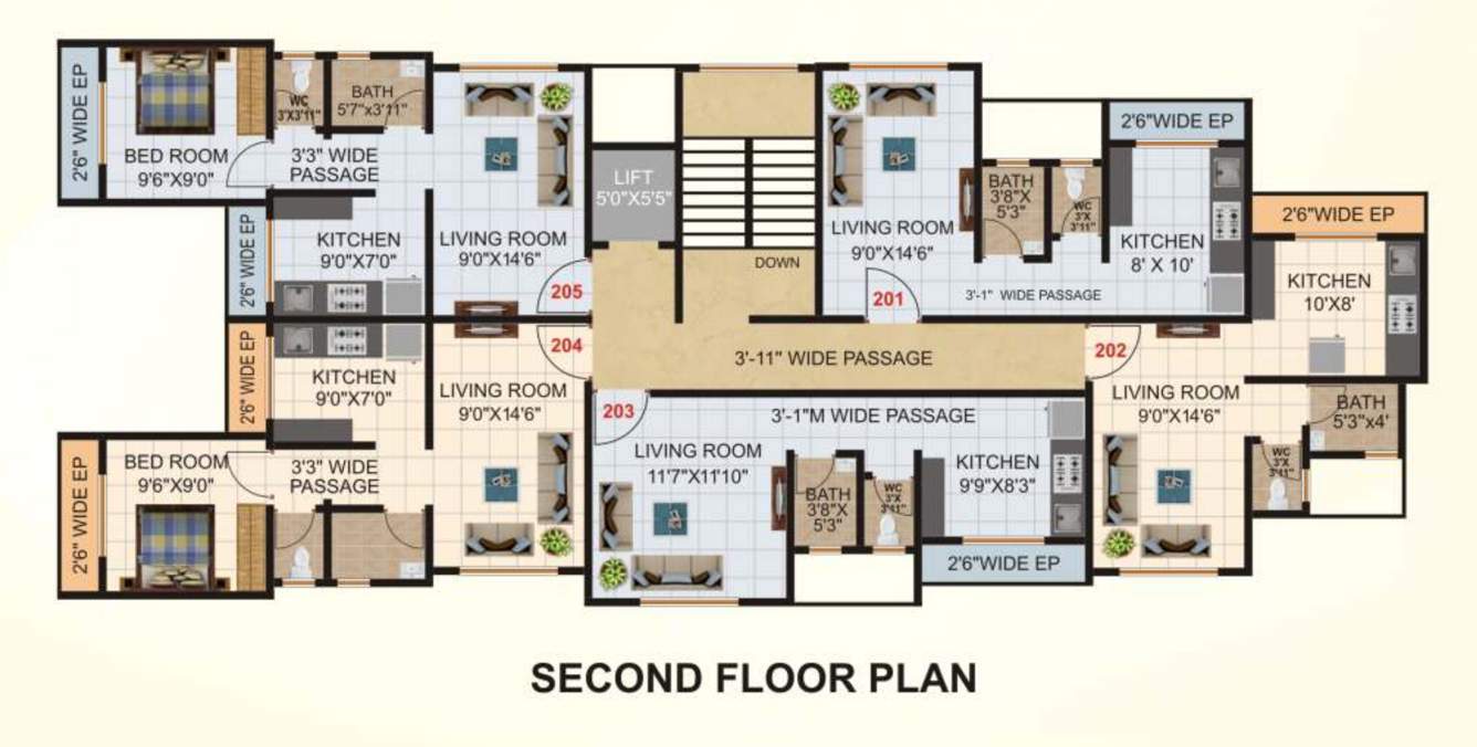  vidhi prem Vidhi Prem Cluster Plan for 2nd Floor