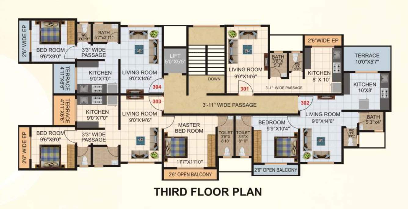  vidhi prem Vidhi Prem Cluster Plan for 3rd Floor